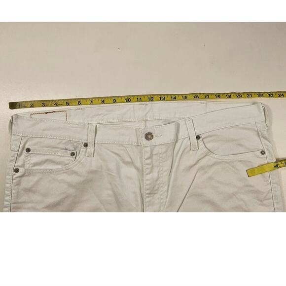 Levis 511 size 42 white raw hem dad shorts slim fit EUC undyed summer 90s y2k - Picture 9 of 10